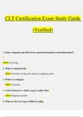 CLT Certification Exam Study Guide (Verified)