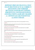 JEPPESEN PRIVATE PILOT FAA TEST EXAM 2024 WITH ACTUAL CORRECT  QUESTIONS AND VERIFIED  DETAILED ANSWERS BY EXPERTS  |FREQUENTLY TESTED QUESTIONS  AND SOLUTIONS |ALREADY GRADED  A+ |NEWEST |GUARANTEED PASS  |LATEST UPDATE