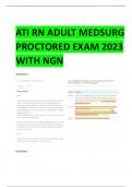 ATI RN ADULT MEDSURG PROCTORED EXAM 2023 WITH NGN 