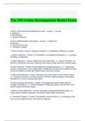 The CPI Crisis Development Model Exam with Verified Answers