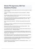 Illinois FFA Agronomy CDE Test Questions Practice with correct Answers 2024( A+ GRADED 100% VERIFIED).