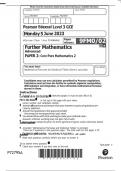  A LEVEL EDEXCEL FURTHER MATHEMATICS CORE PURE MATHS PAPER 2 2023