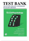  Social Psychology 11th Edition;9780137633647,by Elliot Aronson, Timothy D. Wilson, Samuel R Sommers, Elizabeth Page-Gould, Neil Lewis-Test Bank.