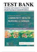 Stanhope and Lancaster's Community Health Nursing in Canada 4th Edition by Sandra A. MacDonald 9780323693950-Test Bank