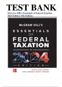 McGraw-Hill's Essentials of Federal Taxation 2024 Edition 15th Edition by Brian Spilker, Benjamin Ayers, John Robinson, Edmund Outslay, Ronald Worsham, John Barrick, Connie We-Test Bank