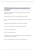 TDLR Eyelash extensions questions &  answers