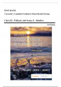 Test Bank for Varcarolis Canadian Psychiatric Mental Health Nursing 3rd Edition by Cheryl L. Pollard, Sonya L. Jakubec, Chapter 1-35