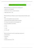 APM PFQ Exam Questions