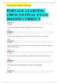 PORTAGE LEARNING  CHEM 210 FINAL EXAM  2024/2025 CORRECT