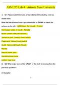 ASM 275 EXAMS & TESTS BUNDLED ASM 275 Lab 1-5 - Arizona State University  ASM 275 Unit 1 Test  ASM 275 Exam 1-3-Questions and Answers