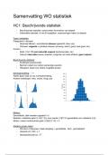 Samenvatting alle stof (Statistiek en Onderzoeksmethoden)  - Wetenschappelijke Onderzoeksmethoden (INFOWO) 