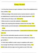 Ramp Alcohol Exam Questions and Answers (2024 / 2025) (Verified Answers)