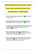 CRCR EXAM MULTIPLE CHOICE, CRCR Exam Prep, Certified Revenue Cycle Representative - CRCR (2024)