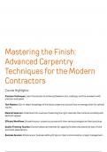 Mastering the Finish: Advanced Carpentry Techniques for the Modern Contractor