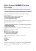 Finals Reviewer (NCMB 210) Nursing Informatics