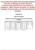 Test Bank for Accounting Principles 6th Canadian Edition (Volume 2) By Weygandt Kieso, Kimmel Trenholm, Kinnear Barlow (All Chapters, 100% Original Verified, A+ Grade) (Chapter 9-18)