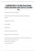 AMEDD BOLC-B Mid-Term Study  Guide Questions and Answers Graded  A+