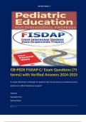 OB-PEDS FISDAP-C/ Exam Questions (75 terms) with Verified Answers 2024-2025. 