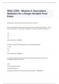 WGU C955 - Module 4: Descriptive Statistics for a Single Variable Final Exam   If 200 people are surveyed, how many claim to have had no exercise?   {{ Pie chart reflecting the average number of hours exercised per week. No exercise 36%, 1 - 2 hours 28%, 