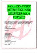 AANP PRACTICE  QUESTIONS AND  ANSWERS 2023  UPDATE