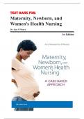 TEST BANK MATERNITY, NEWBORN, & WOMEN'S HEALTH NURSING: A CASE-BASED APPROACH 1st EDITION by AMY O'MEARA