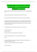 Fundamentals of Corporate Finance Certification Exam Questions and  CORRECT Answers