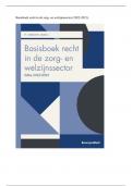 Samenvatting Basisboek recht in de zorg- en welzijnssector  -  Recht (T.54731)