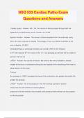 NSG 533 Cardiac Patho Exam Questions and Answers