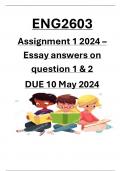 ENG2603 ASSIGNMENT 1 2024 ESSAYS