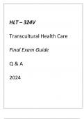 (GCU) HLT-324V TRANSCULTURAL HEALTH CARE FINAL EXAM GUIDE Q & A 2024.