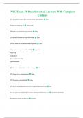 NSC Exam #1 Questions And Answers With Complete Updates