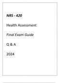 (GCU) NRS-420 HEALTH ASSESSMENT FINAL EXAM GUIDE Q & A 2024.