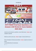 EMT FISDAP Final Exam Questions and Answers (150 Terms) A+ Score Solution 2024-2025