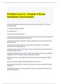 ProStart Level 2 - Chapter 5 Exam Questions and Answers