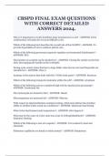 CBSPD FINAL EXAM QUESTIONS WITH CORRECT DETAILED ANSWERS 2024.