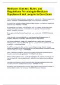 Medicare: Statutes, Rules, and Regulations Pertaining to Medicare Supplement and Long-term Care Exam