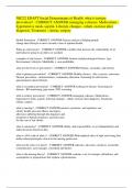 NR222 EDAPT Social Determinants of Health  what is tertiary prevention? - CORRECT ANSWER-managing a disease. Medications - hypertensive meds, aspirin. Lifestyle changes - rehab, exercise after diagnosis. Treatment - chemo, surgery