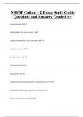 NRFSP Culinary 2 Exam Study Guide Questions and Answers Graded A+