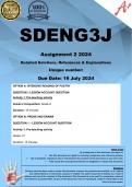 SDENG3J Assignment 2 (COMPLETE ANSWERS) 2024 - DUE 19 July 2024