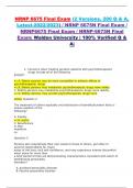 NRNP 6675 Final Exam (2 Versions, 200 Q & A, Latest-2022/2023) / NRNP 6675N Final Exam / NRNP6675 Final Exam / NRNP-6675N Final Exam: Walden University | 100% Verified Q & A