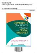 Test Bank for Community Oral Health Practice for the Dental Hygienist , 4th Edition by Beatty, 9780323355254, Covering Chapters 1-11 | Includes Rationales