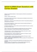 SOCE FLORIDA Exam Questions with Correct Answers (1)