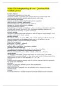 NURS 231 Pathophysiology Exam 4 Questions With Verified Answers