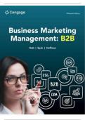 Test Bank For Business Marketing Management B2B, 13th Edition Michael D. HuttThomas W. SpehDouglas Hoffman