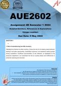 AUE2602 Assignment 4B (COMPLETE ANSWERS) Semester 1 2024 - DUE 9 May 2024