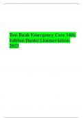 Test Bank For Emergency Care 14th Edition by Daniel Limmer, Michael F. O'Keefe and Edward T. Dickinson||All Chapters Covered||Complete Guide A+