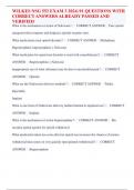 WILKES NSG 552 EXAM 3 2024| 91 QUESTIONS WITH  CORRECT ANSWERS ALREADY PASSED AND  VERIFIED What is the mechanism of action of Naloxone? - CORRECT ANSWER Pure opioid  antagonist that competes and displaces opioids receptor sites. What medications treat op