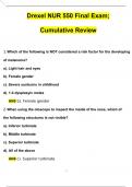 Drexel NUR 550 (20242025) Final Exam Cumulative Review With Solution