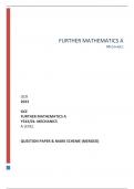 OCR 2023 GCE FURTHER MATHEMATICS A Y543/01: MECHANICS A LEVEL QUESTION PAPER & MARK SCHEME (MERGED)