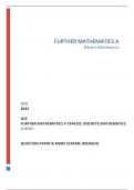 OCR 2023 GCE FURTHER MATHEMATICS A Y544/01: DISCRETE MATHEMATICS A LEVEL QUESTION PAPER & MARK SCHEME (MERGED)